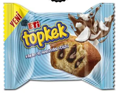 ETİ TOPKEK KAKAOLU HİNDİSTAN CEVİZLİ KEK 40 GR 24 LÜ