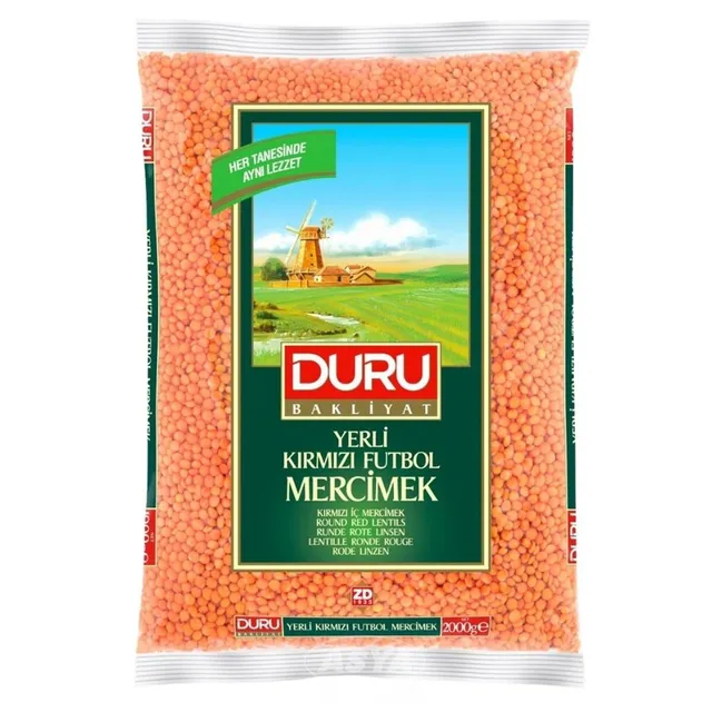 DURU B FUTBOL KIRMIZI MERCİMEK 2 KG*8