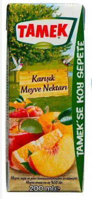 TAMEK MEYVE SUYU KARIŞIK 200 ML*27