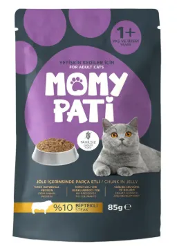 MOMYPATİ KEDİ MAMASI 85 GR*24 BİFTEKLİ