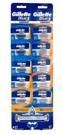 GİLETTE BLUE 3 KARTELA 10 LU*12