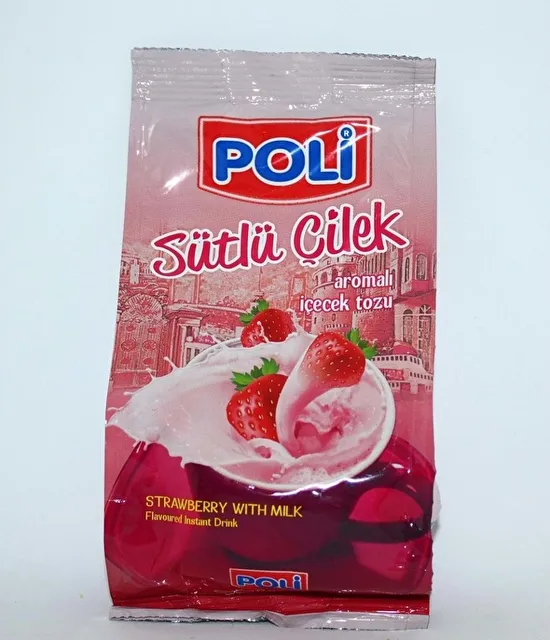 POLİ TOZ SÜTLÜ ÇİLEK 250 GR*24